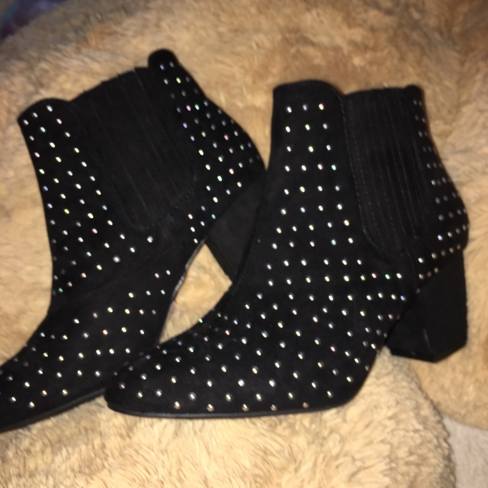 Black booties with gems - Picture 6 of 8